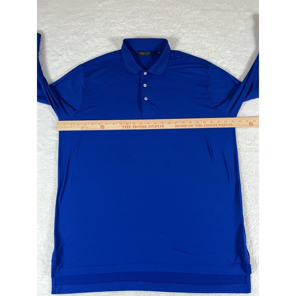 Polo Golf Ralph Lauren Royal Blue Performance Long Sleeve Golf Polo Men's XL - Picture 9 of 10